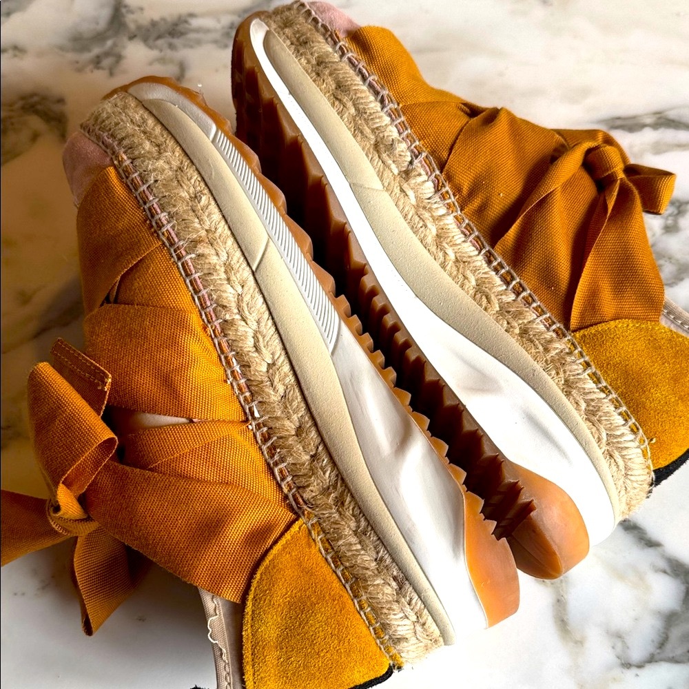 Free People Champin Mustard & Blush Espadrilles women’s size 36/6 - Picture 6 of 12